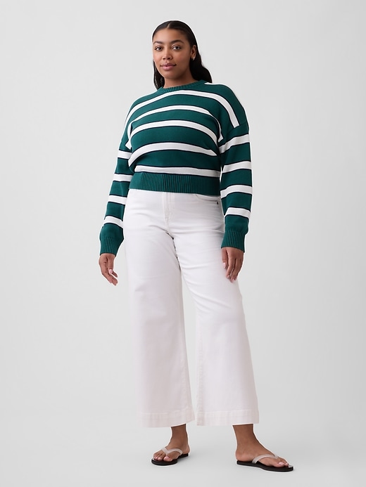 Image number 5 showing, High Rise Wide-Leg Crop Jeans