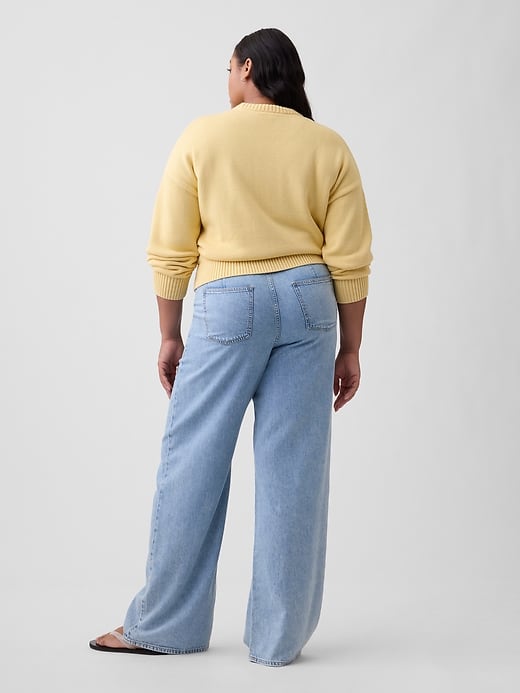 Image number 6 showing, Mid Rise Soft Pull-On Wide-Leg Jeans