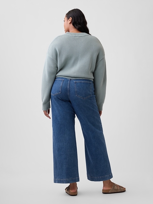 Image number 6 showing, High Rise Wide-Leg Crop Jeans