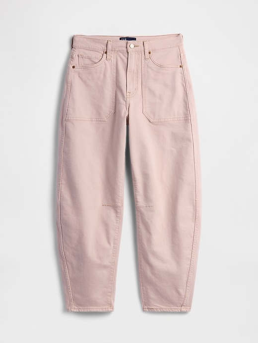 Image number 7 showing, High Rise Barrel Jeans