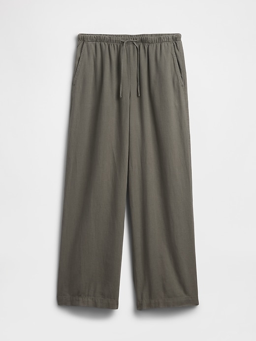 Image number 7 showing, Relaxed Linen-Blend Wide-Leg Pants
