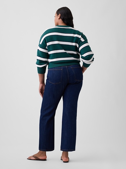 Image number 6 showing, Mid Rise SuperSoft Relaxed Straight Crop Jeans