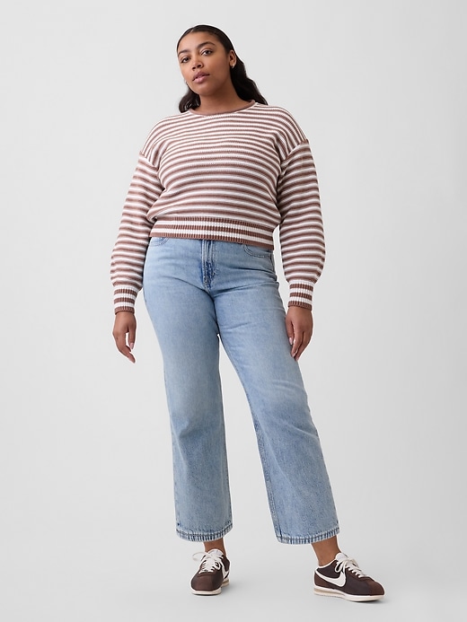 Image number 5 showing, Mid Rise SuperSoft Relaxed Straight Crop Jeans