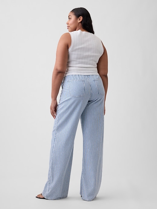 Image number 6 showing, Mid Rise Pull-On SuperLight Wide-Leg Jeans