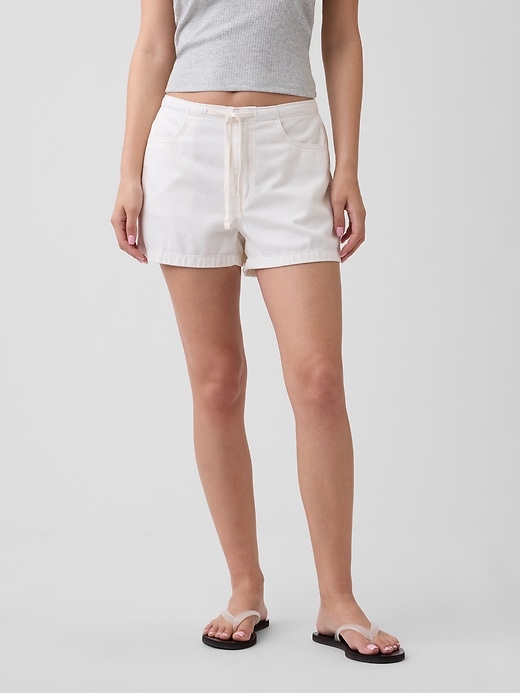 Image number 2 showing, 3" Mid Rise Pull-On Denim Shorts