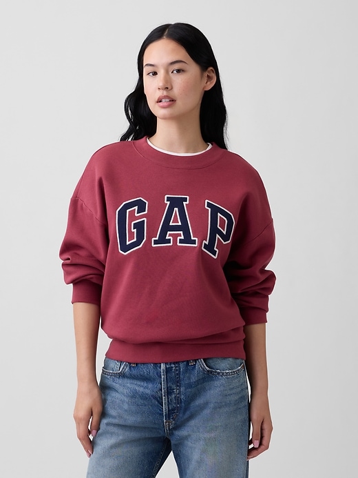 Sweat Femme GAP Rouge, Col Rond, Manches Longues, Coton Mélangé 60/40, Taille S