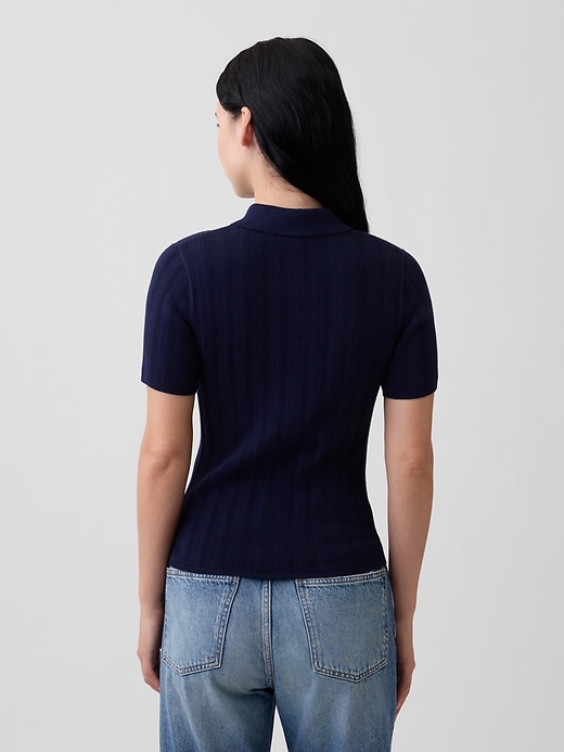 Image number 2 showing, Ribbed Sweater Polo Shirt