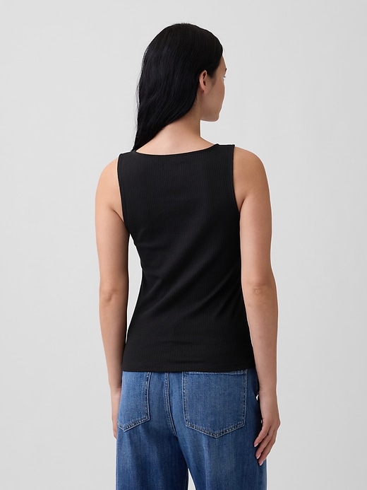 Image number 2 showing, Ribbed Button-Up Top