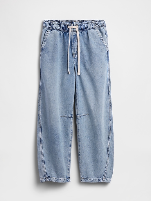 Image number 7 showing, Mid Rise SuperSoft Pull-On Barrel Jeans