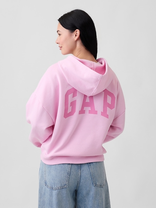 Image number 2 showing, Relaxed Gap Mini-Logo Cropped Hoodie