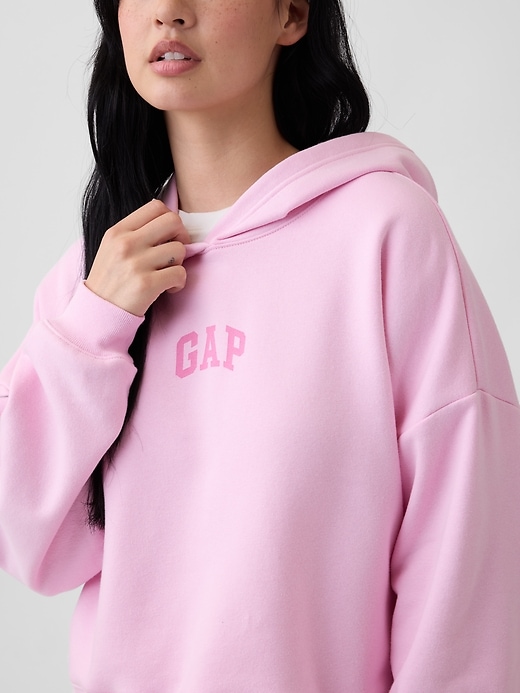 Image number 4 showing, Relaxed Gap Mini-Logo Cropped Hoodie