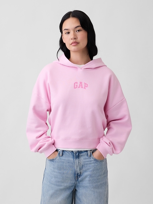Image number 1 showing, Relaxed Gap Mini-Logo Cropped Hoodie