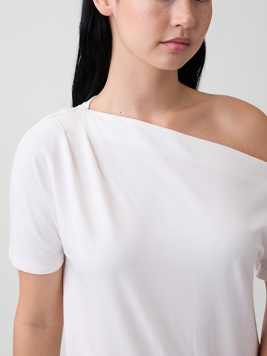 Image number 4 showing, Stretch Jersey One-Shoulder Top