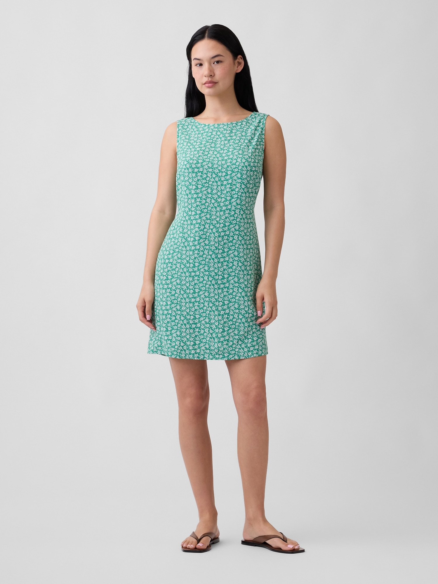 Print Sleeveless Mini Dress