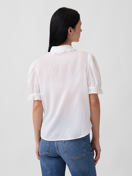 Image number 2 showing, Relaxed Voile Puff Sleeve Top