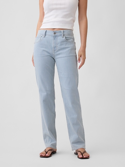 Image number 2 showing, Mid Rise Stripe '90s Straight Jeans