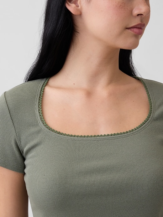 Image number 4 showing, Ribbed Squareneck Top
