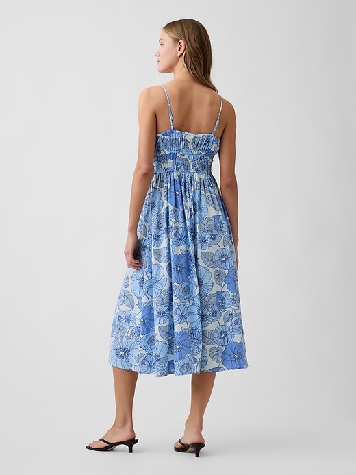 Image number 2 showing, Smocked Tie-Front Midi Dress