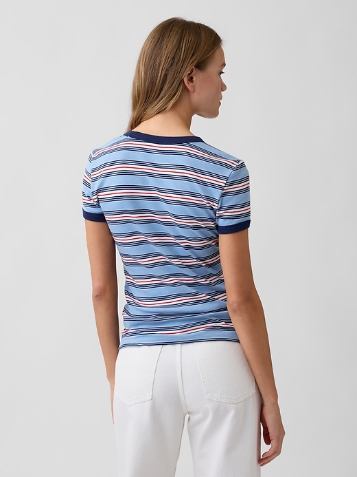 Image number 2 showing, Modern Ribbed Crewneck T-Shirt