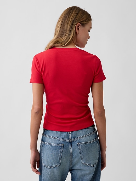 Image number 2 showing, Ribbed Button-Up Top