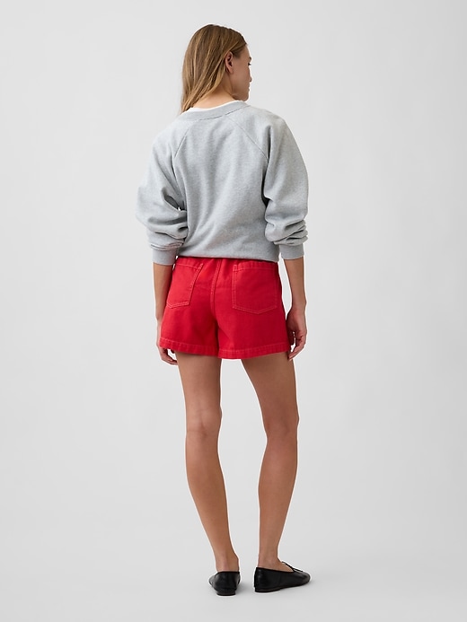 Image number 4 showing, 4" Mid Rise Denim Utility Shorts