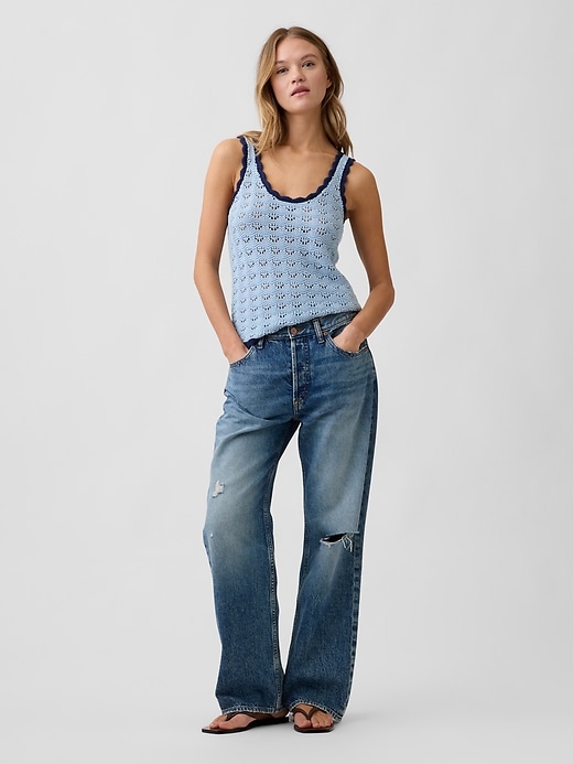 Image number 3 showing, Crochet Scoopneck Tank Top