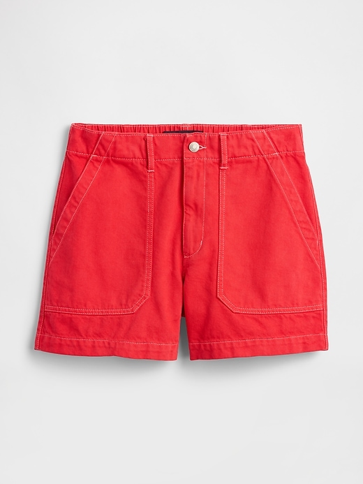 Image number 5 showing, 4" Mid Rise Denim Utility Shorts