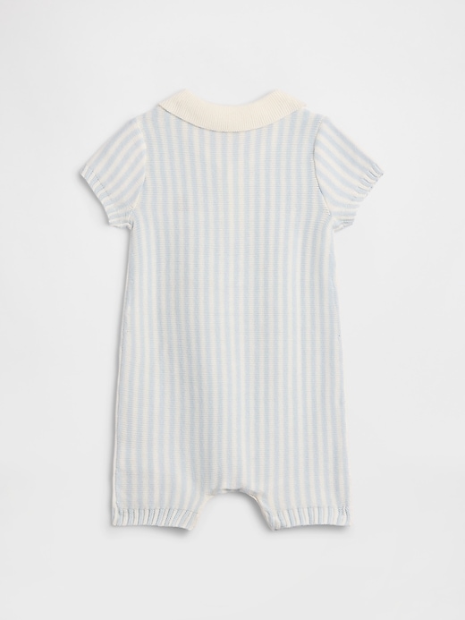 Image number 2 showing, Baby Brannan Bear Sweater Polo Romper