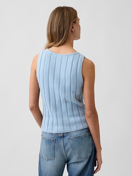 Image number 2 showing, Relaxed Ribbed Boatneck Tank Top