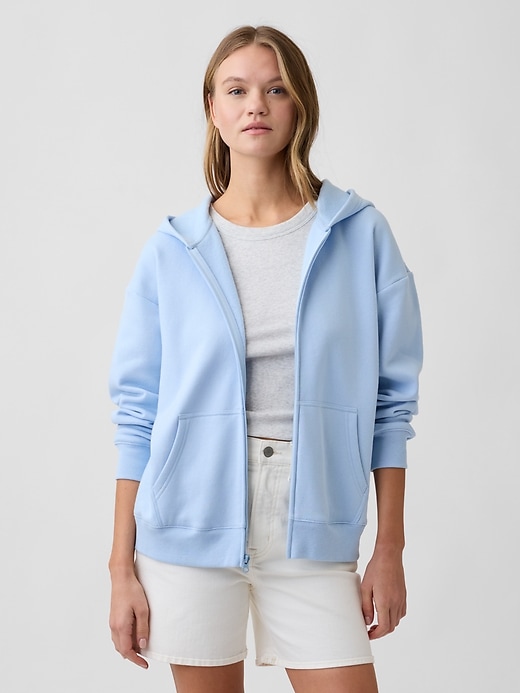 Image number 1 showing, Oversized Fleece Zip Hoodie