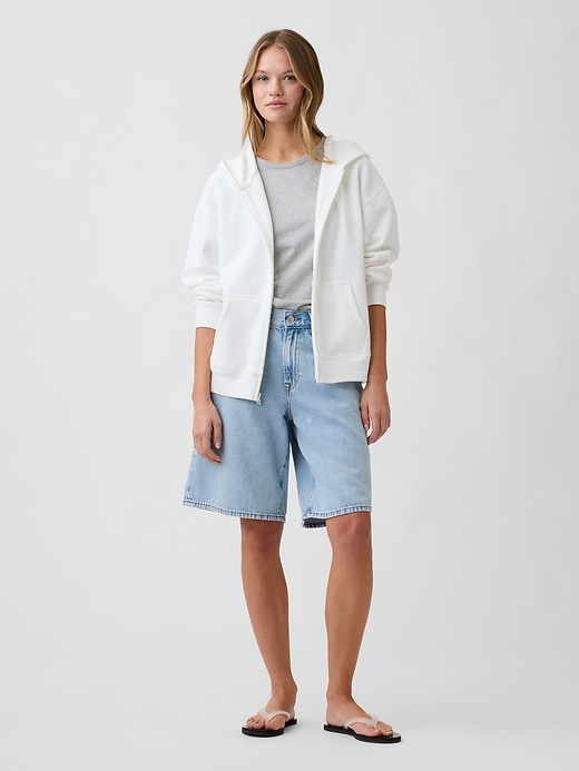 Image number 3 showing, Oversized Fleece Zip Hoodie