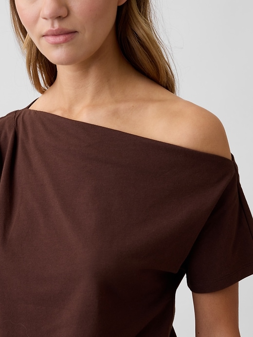 Image number 4 showing, Stretch Jersey One-Shoulder Top