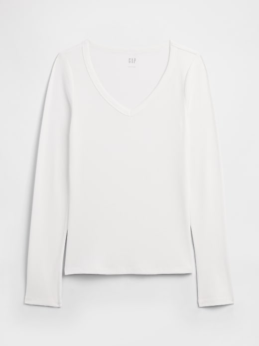 Image number 5 showing, Ribbed V-Neck T-Shirt