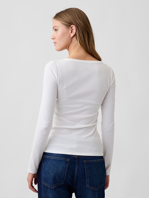 Image number 2 showing, Ribbed V-Neck T-Shirt