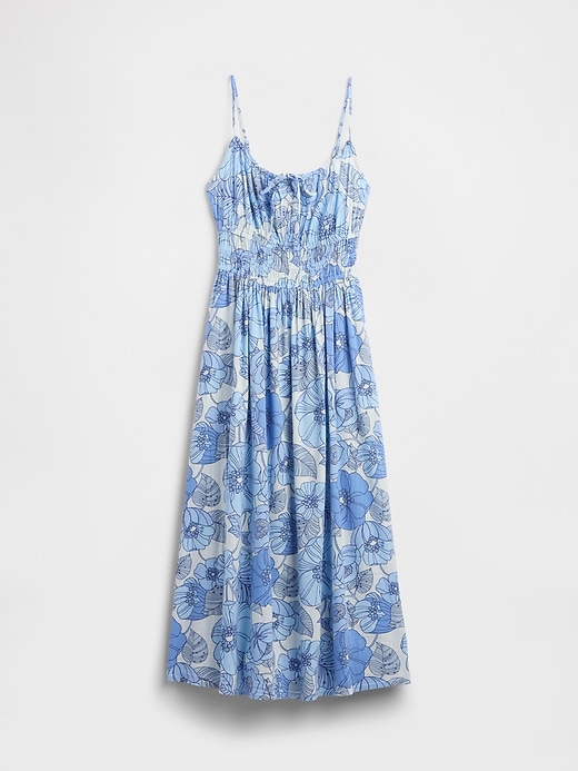 Image number 4 showing, Smocked Tie-Front Midi Dress