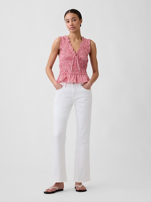 Smocked Sleeveless Top