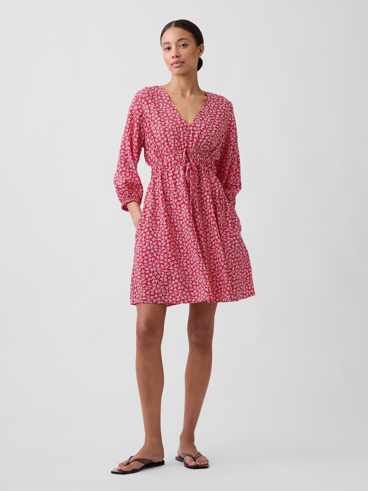 V-Neck Mini Dress