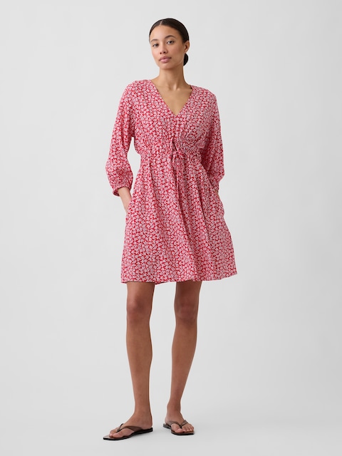 V-Neck Mini Dress