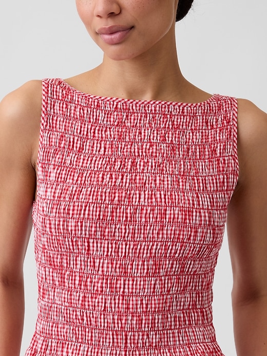 Image number 3 showing, Smocked Boatneck Maxi Dress