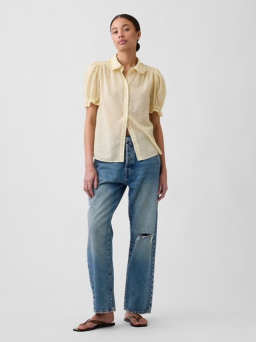 Image number 3 showing, Relaxed Voile Puff Sleeve Top