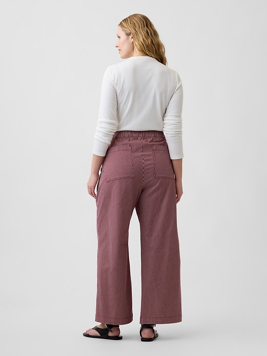 Image number 6 showing, High Rise Easy Wide-Leg Khakis