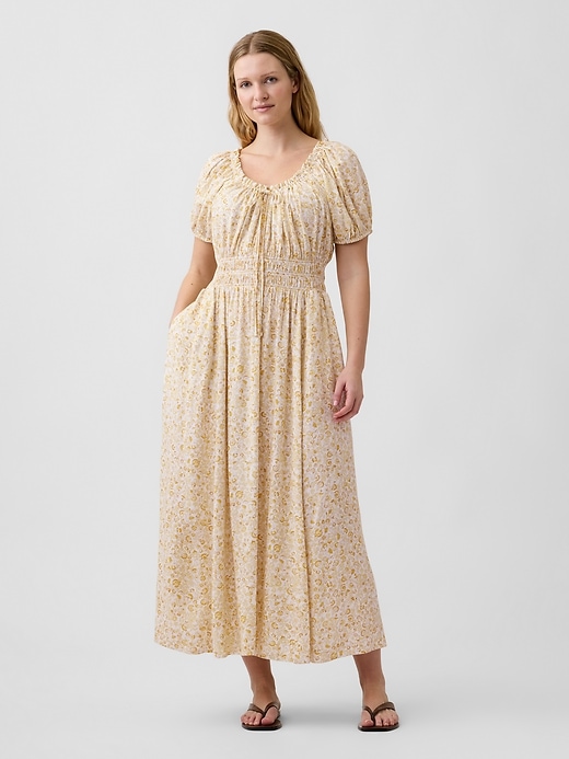 Image number 4 showing, Puff Sleeve Maxi Dress