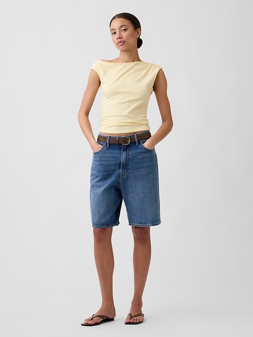 Image number 3 showing, Stretch Jersey Off-Shoulder Top