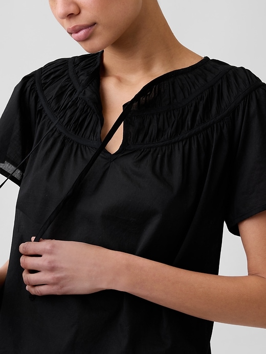 Image number 4 showing, Splitneck Flutter Sleeve Top