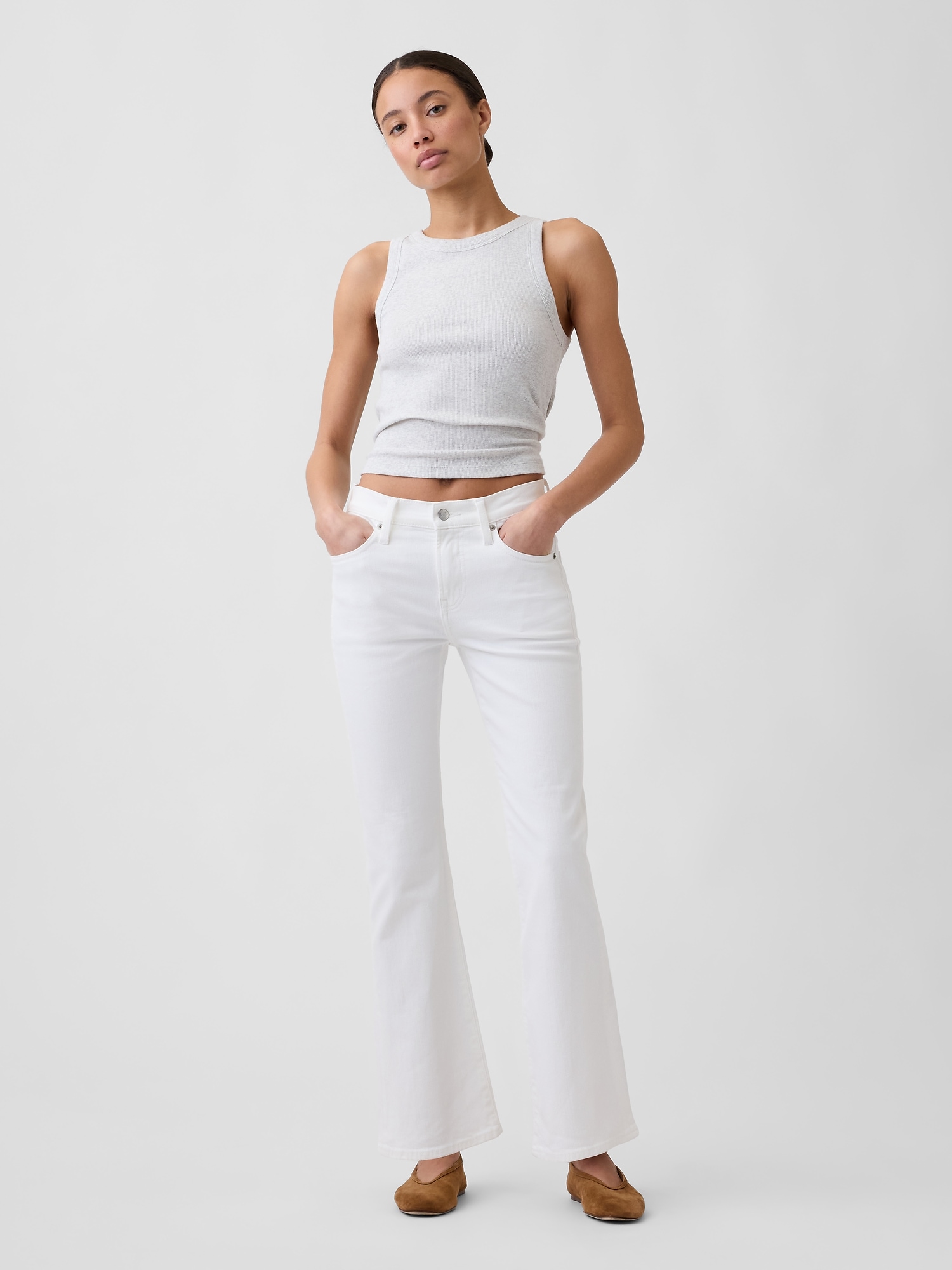 Mid Rise Baby Boot Jeans