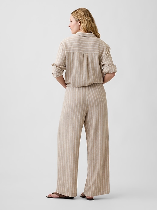 Image number 6 showing, Relaxed Linen-Blend Wide-Leg Pants