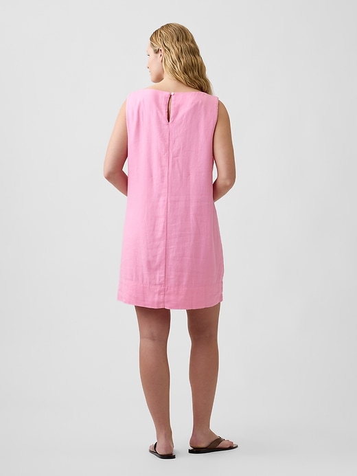 Image number 5 showing, Linen-Blend Apron Mini Dress