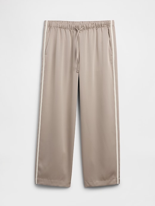 Image number 7 showing, Relaxed Satin Straight-Leg Crop Pants