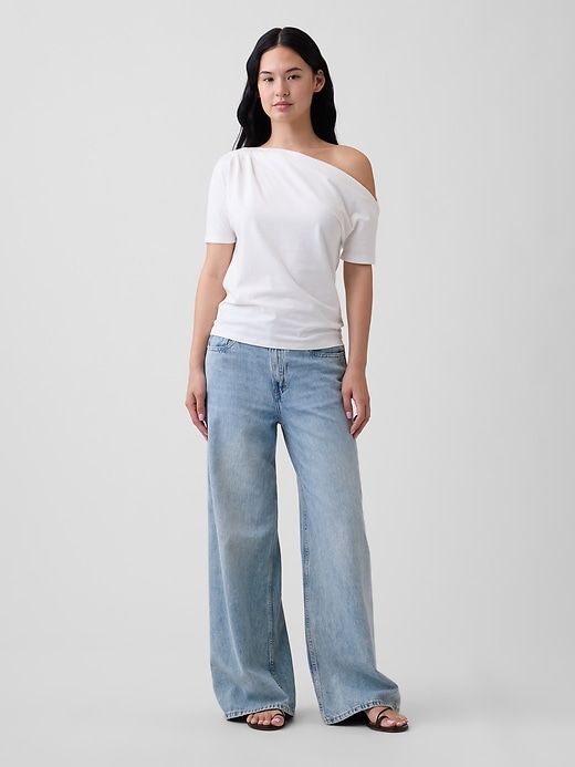 Image number 3 showing, Stretch Jersey One-Shoulder Top