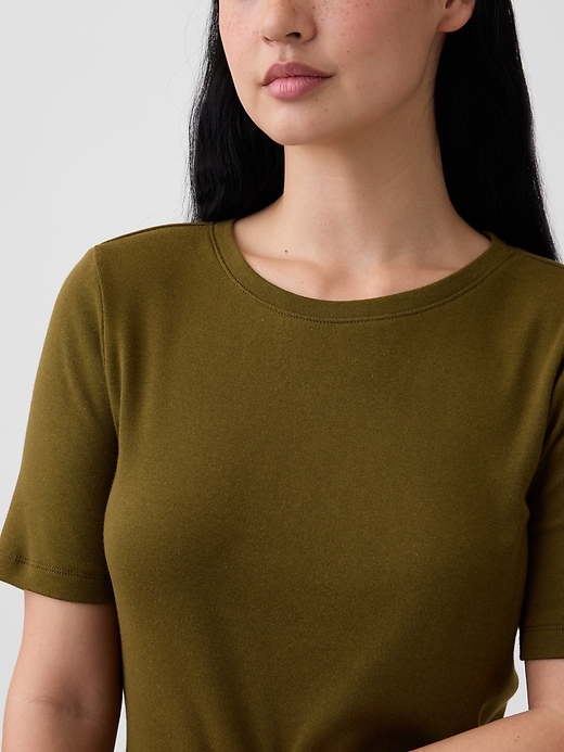 Image number 4 showing, Modern Ribbed Crewneck T-Shirt